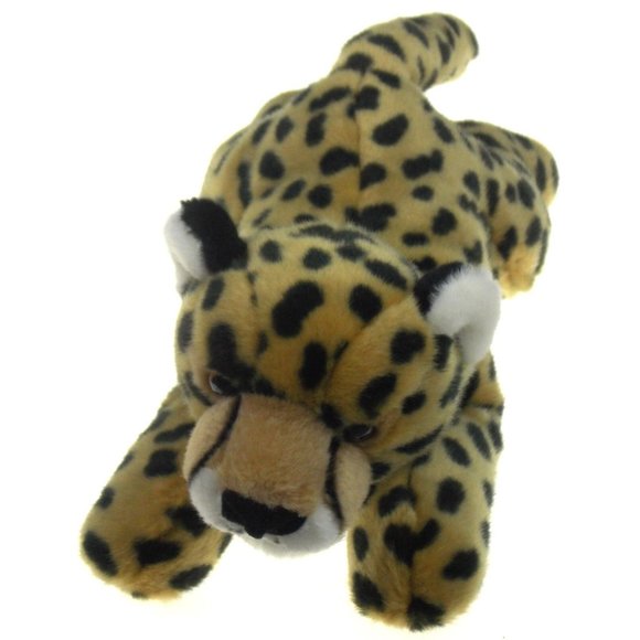 Leopard Plush Toy Cheetah Spots Zoo Stuffed Animal Birthday Gift Soft - Picture 3 of 4